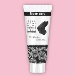 New Korean Farmstay Charcoal Pure Cleansing Foam K-Beauty 180ml Cleanser